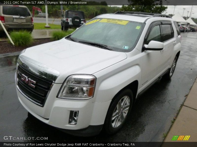 Olympic White / Brownstone 2011 GMC Terrain SLT AWD