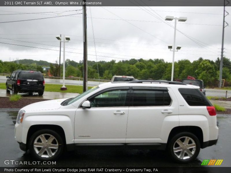 Olympic White / Brownstone 2011 GMC Terrain SLT AWD
