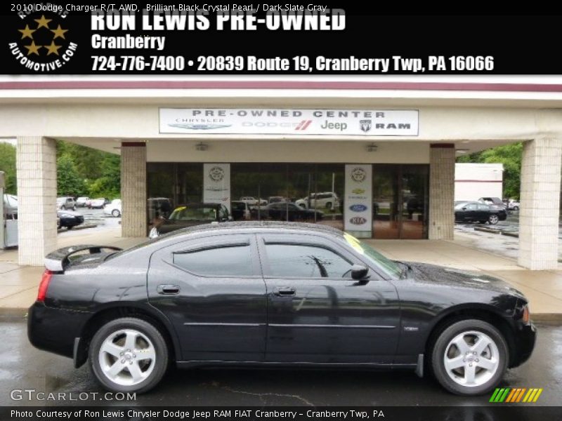 Brilliant Black Crystal Pearl / Dark Slate Gray 2010 Dodge Charger R/T AWD