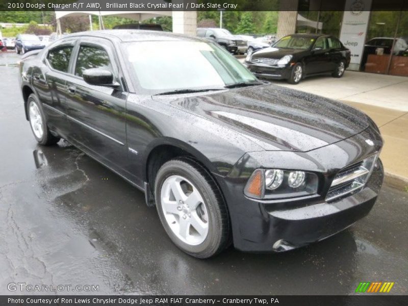 Brilliant Black Crystal Pearl / Dark Slate Gray 2010 Dodge Charger R/T AWD