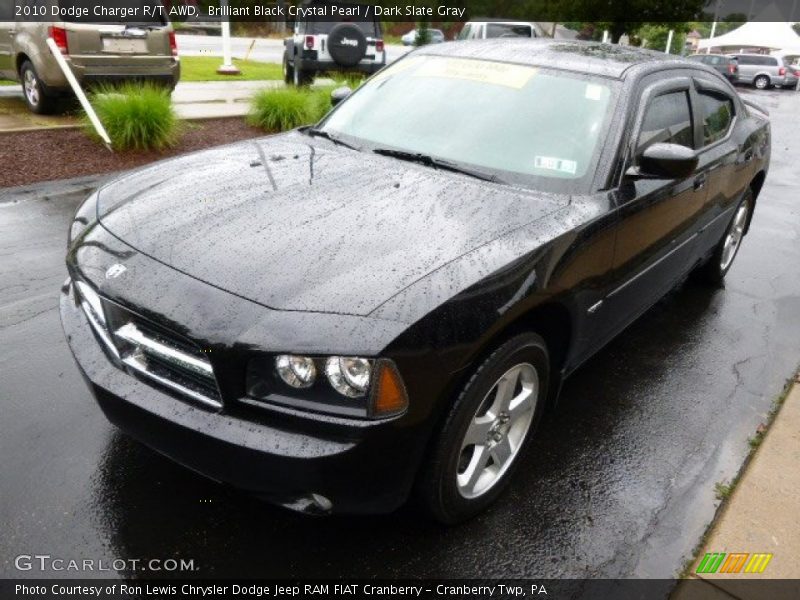 Brilliant Black Crystal Pearl / Dark Slate Gray 2010 Dodge Charger R/T AWD