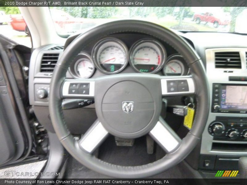 Brilliant Black Crystal Pearl / Dark Slate Gray 2010 Dodge Charger R/T AWD