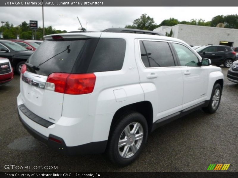Summit White / Brownstone 2014 GMC Terrain SLT AWD