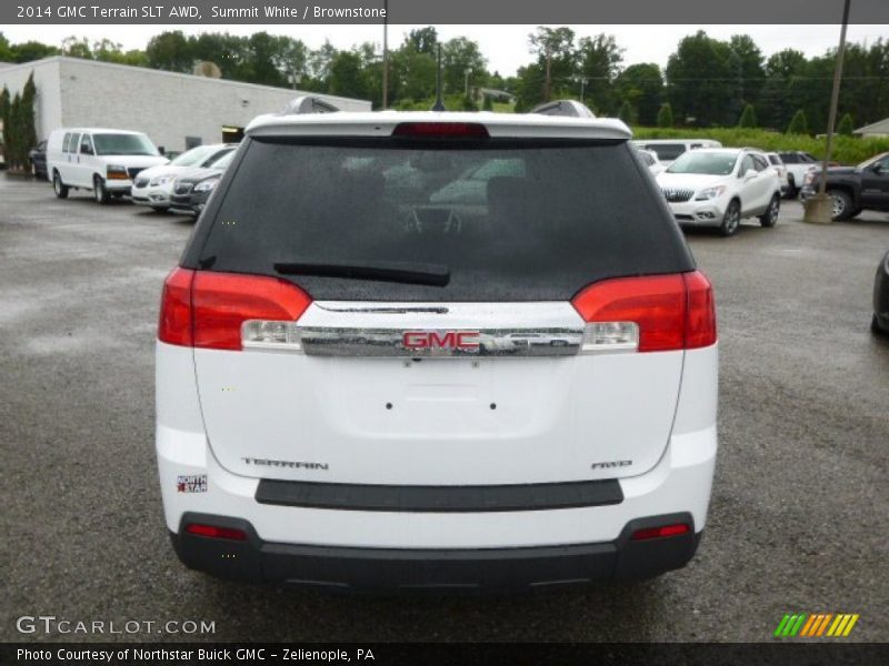 Summit White / Brownstone 2014 GMC Terrain SLT AWD