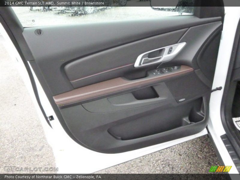 Summit White / Brownstone 2014 GMC Terrain SLT AWD