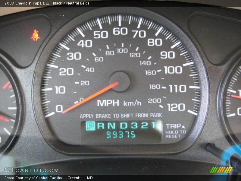 Black / Neutral Beige 2003 Chevrolet Impala LS