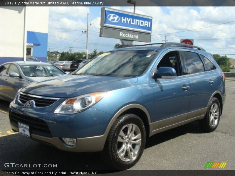 Marine Blue / Gray 2012 Hyundai Veracruz Limited AWD