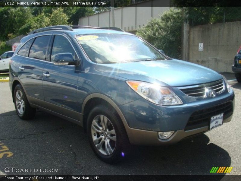 Marine Blue / Gray 2012 Hyundai Veracruz Limited AWD