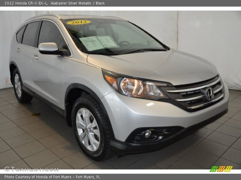 Alabaster Silver Metallic / Black 2012 Honda CR-V EX-L