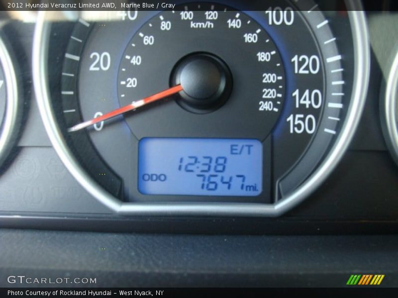 Marine Blue / Gray 2012 Hyundai Veracruz Limited AWD