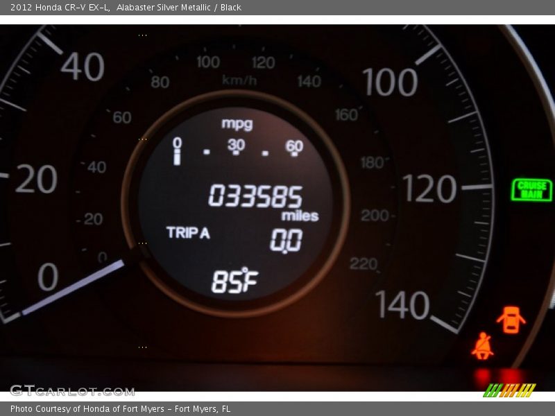 Alabaster Silver Metallic / Black 2012 Honda CR-V EX-L