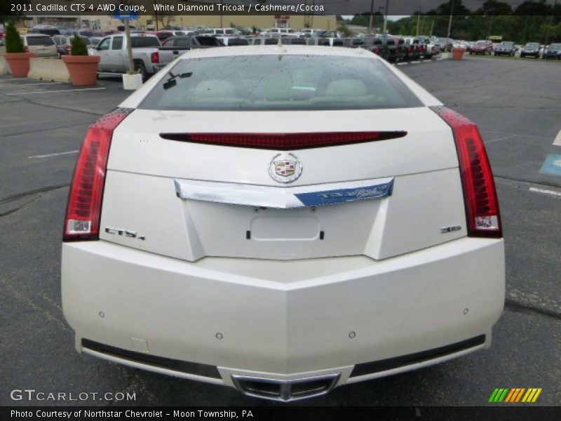 White Diamond Tricoat / Cashmere/Cocoa 2011 Cadillac CTS 4 AWD Coupe