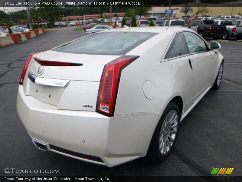 White Diamond Tricoat / Cashmere/Cocoa 2011 Cadillac CTS 4 AWD Coupe