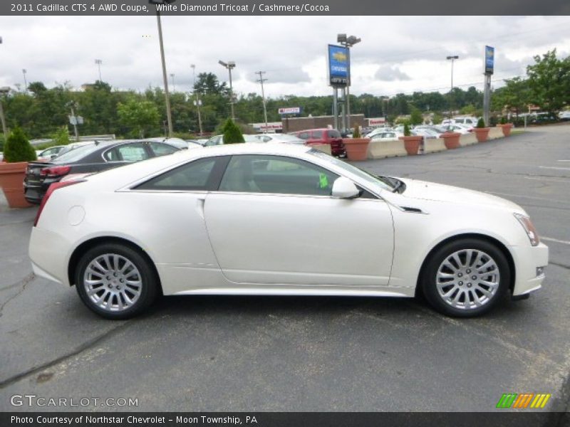 White Diamond Tricoat / Cashmere/Cocoa 2011 Cadillac CTS 4 AWD Coupe