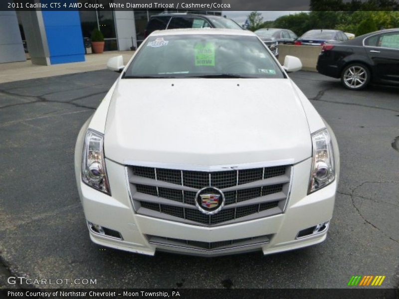 White Diamond Tricoat / Cashmere/Cocoa 2011 Cadillac CTS 4 AWD Coupe