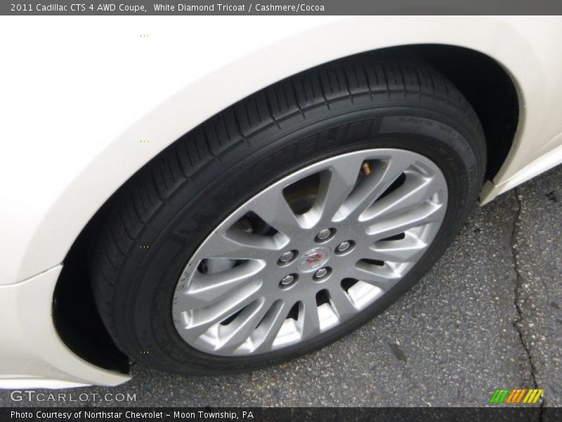 White Diamond Tricoat / Cashmere/Cocoa 2011 Cadillac CTS 4 AWD Coupe