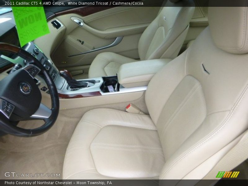 White Diamond Tricoat / Cashmere/Cocoa 2011 Cadillac CTS 4 AWD Coupe