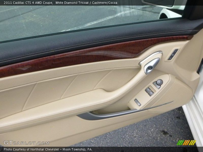 White Diamond Tricoat / Cashmere/Cocoa 2011 Cadillac CTS 4 AWD Coupe