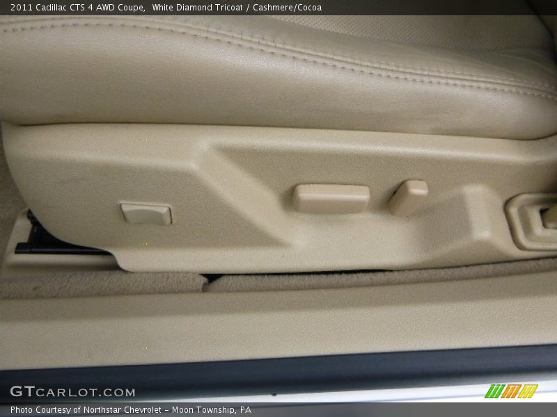White Diamond Tricoat / Cashmere/Cocoa 2011 Cadillac CTS 4 AWD Coupe