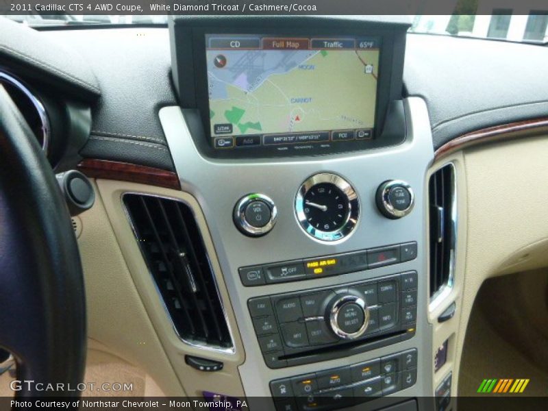 White Diamond Tricoat / Cashmere/Cocoa 2011 Cadillac CTS 4 AWD Coupe