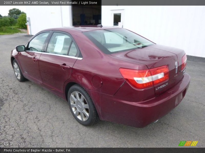 Vivid Red Metallic / Light Stone 2007 Lincoln MKZ AWD Sedan