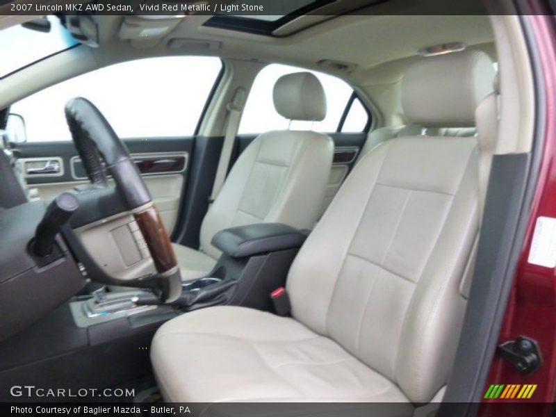 Vivid Red Metallic / Light Stone 2007 Lincoln MKZ AWD Sedan