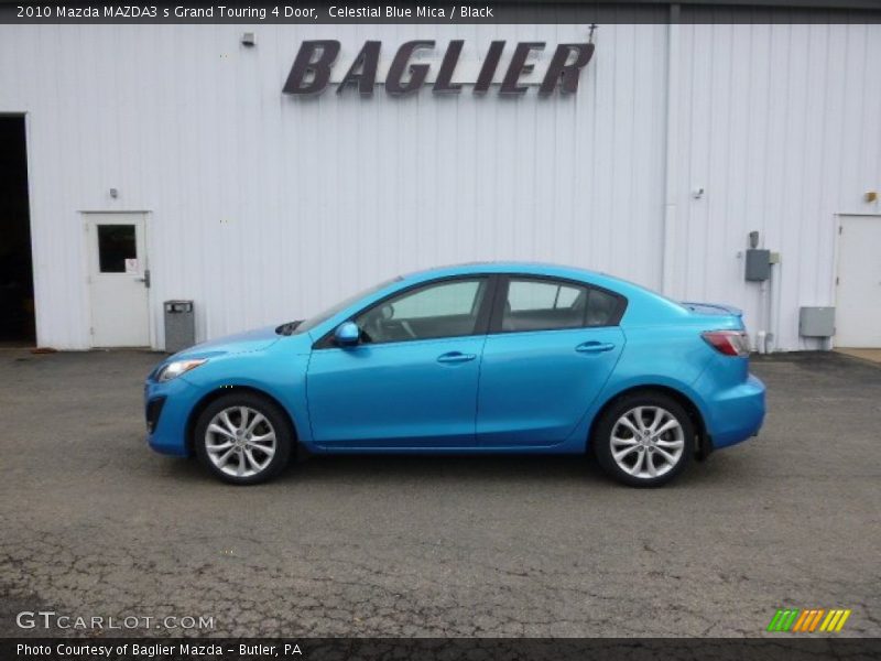 Celestial Blue Mica / Black 2010 Mazda MAZDA3 s Grand Touring 4 Door
