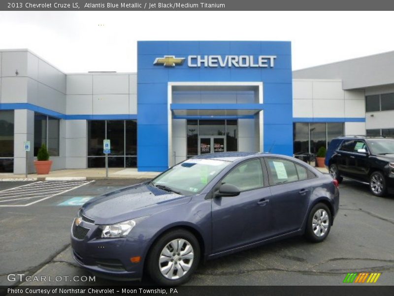 Atlantis Blue Metallic / Jet Black/Medium Titanium 2013 Chevrolet Cruze LS