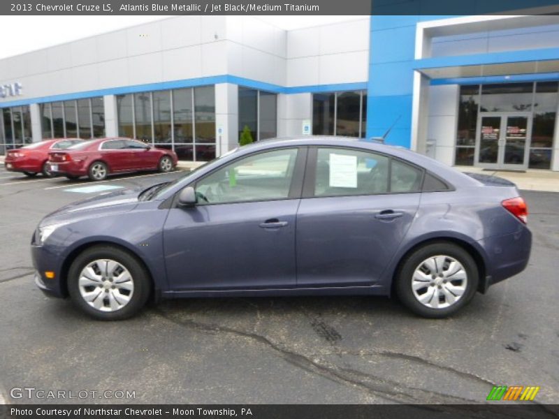 Atlantis Blue Metallic / Jet Black/Medium Titanium 2013 Chevrolet Cruze LS