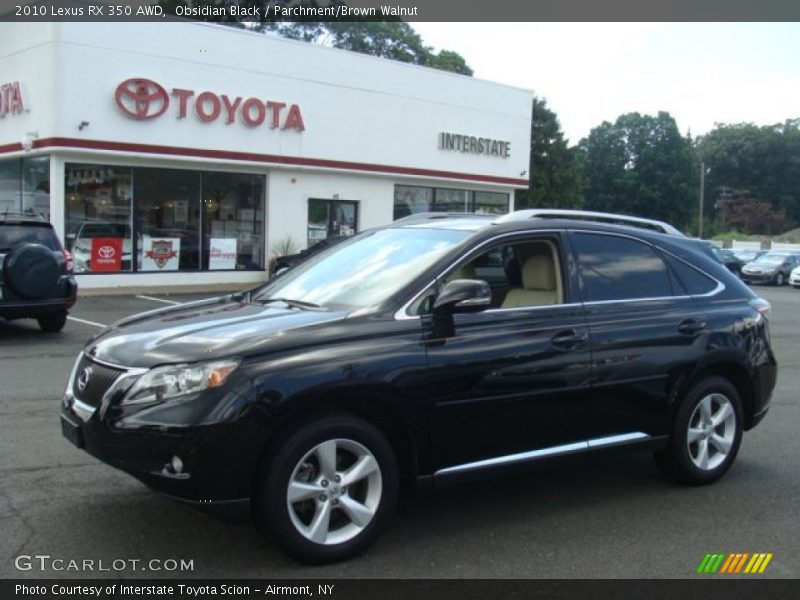 Obsidian Black / Parchment/Brown Walnut 2010 Lexus RX 350 AWD