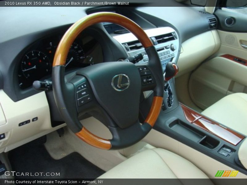 Obsidian Black / Parchment/Brown Walnut 2010 Lexus RX 350 AWD