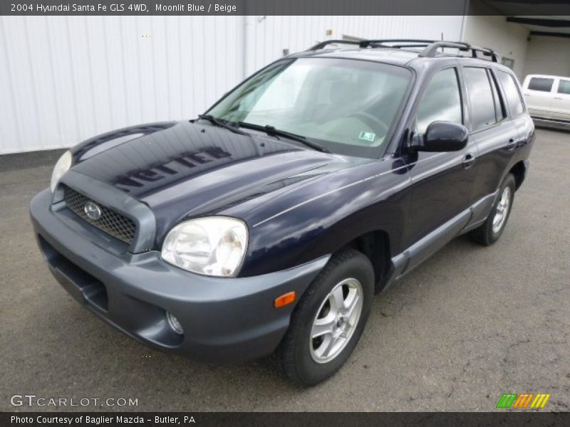 Moonlit Blue / Beige 2004 Hyundai Santa Fe GLS 4WD