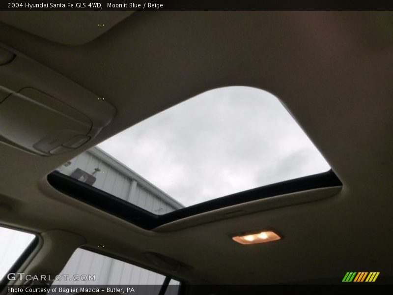 Moonlit Blue / Beige 2004 Hyundai Santa Fe GLS 4WD