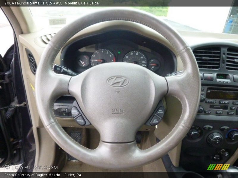 Moonlit Blue / Beige 2004 Hyundai Santa Fe GLS 4WD