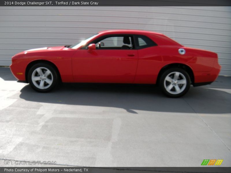 TorRed / Dark Slate Gray 2014 Dodge Challenger SXT