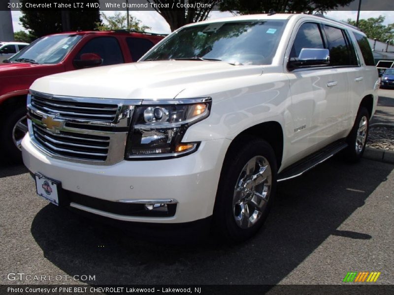 White Diamond Tricoat / Cocoa/Dune 2015 Chevrolet Tahoe LTZ 4WD