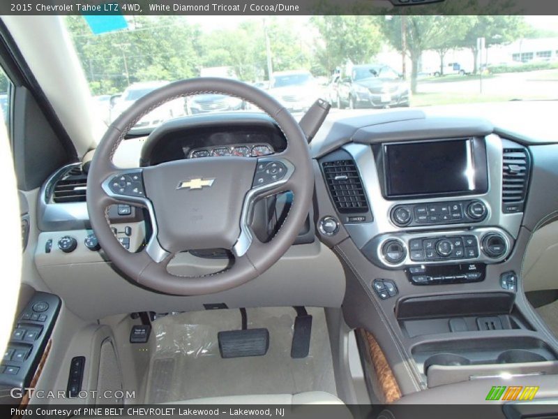 White Diamond Tricoat / Cocoa/Dune 2015 Chevrolet Tahoe LTZ 4WD