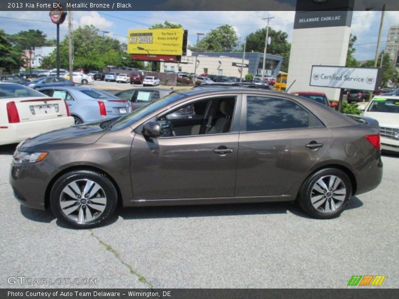 Metallic Bronze / Black 2013 Kia Forte EX