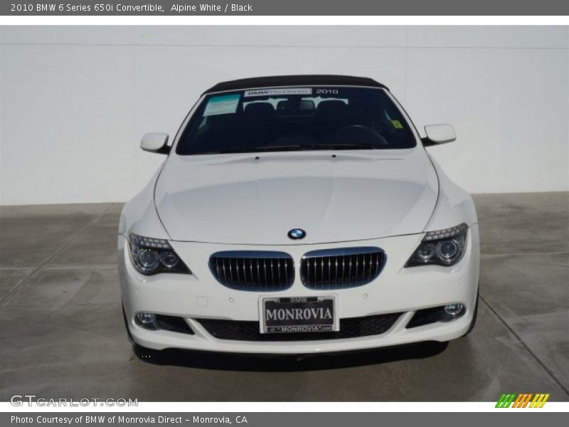 Alpine White / Black 2010 BMW 6 Series 650i Convertible