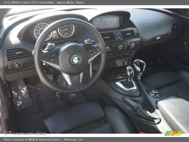 Alpine White / Black 2010 BMW 6 Series 650i Convertible