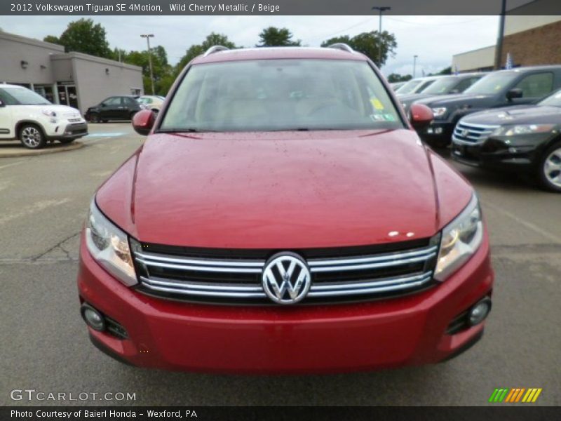 Wild Cherry Metallic / Beige 2012 Volkswagen Tiguan SE 4Motion