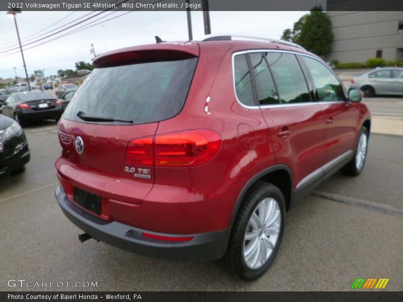 Wild Cherry Metallic / Beige 2012 Volkswagen Tiguan SE 4Motion