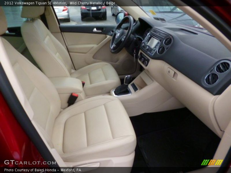 Wild Cherry Metallic / Beige 2012 Volkswagen Tiguan SE 4Motion