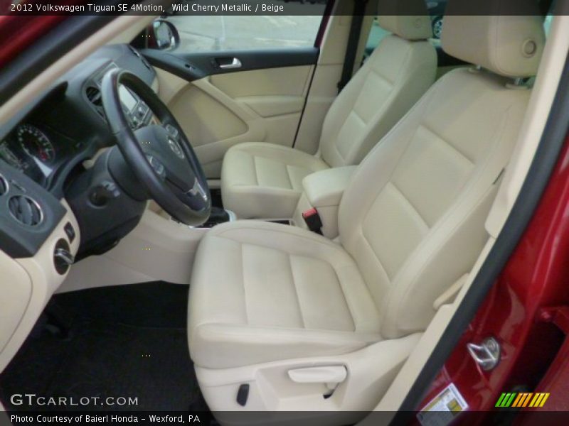 Wild Cherry Metallic / Beige 2012 Volkswagen Tiguan SE 4Motion
