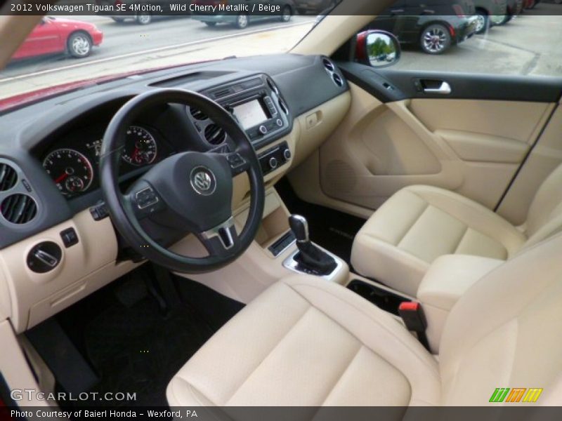  2012 Tiguan SE 4Motion Beige Interior