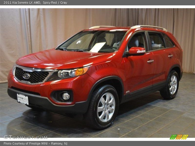 Spicy Red / Gray 2011 Kia Sorento LX AWD