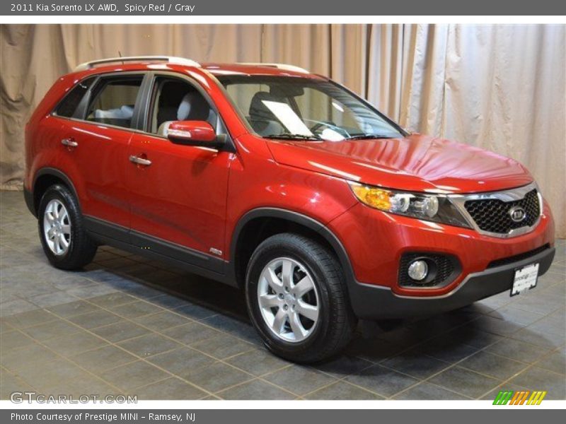 Spicy Red / Gray 2011 Kia Sorento LX AWD