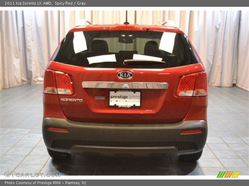 Spicy Red / Gray 2011 Kia Sorento LX AWD