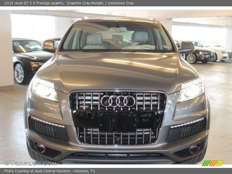 Graphite Gray Metallic / Limestone Gray 2015 Audi Q7 3.0 Prestige quattro