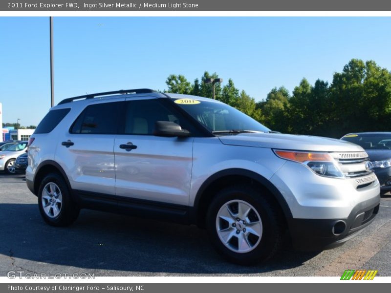 Ingot Silver Metallic / Medium Light Stone 2011 Ford Explorer FWD